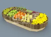 قفسه میوه و سبزیجات مدل چوبی رادان صنعت