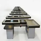 میز صندوق موتوردار طرح L پایه باز